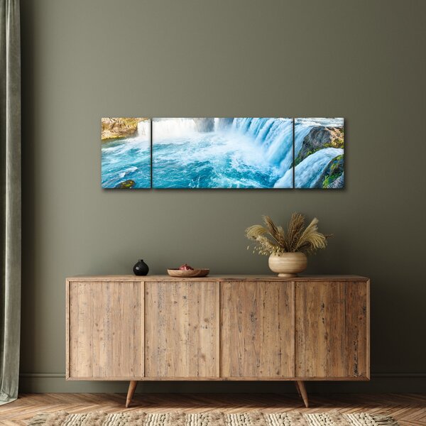 Obraz - Vodopád Godafoss (170x50 cm)