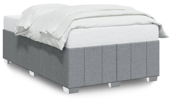 Rám postele bez matrací světle šedá 120x190 cm textil 3284818