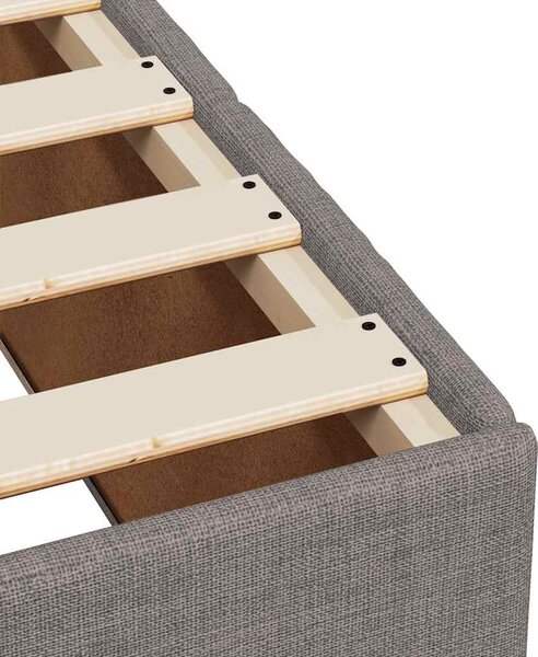 Rám postele bez matrace taupe 100 x 200 cm textil 3284815
