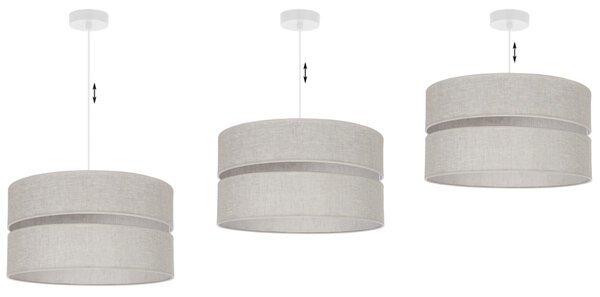 Závěsné svítidlo Jen, 1x světle béžové textilní stínítko, (fi 40 cm), w