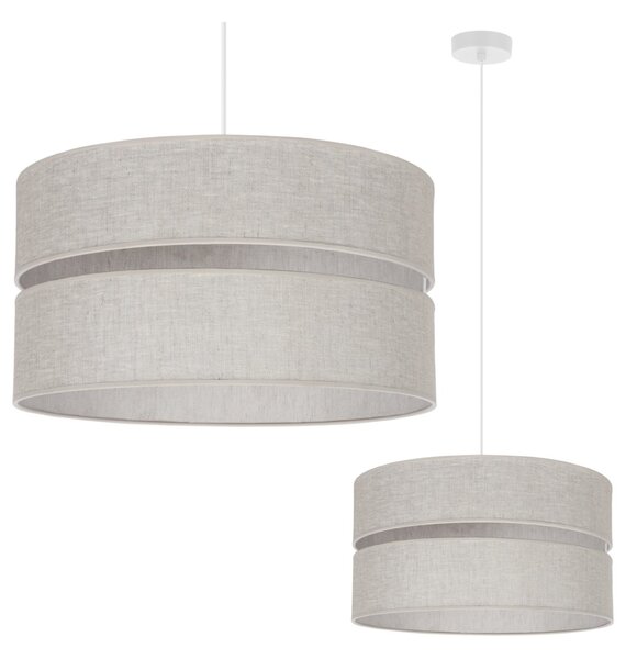 Závěsné svítidlo Jen, 1x světle béžové textilní stínítko, (fi 40 cm), w