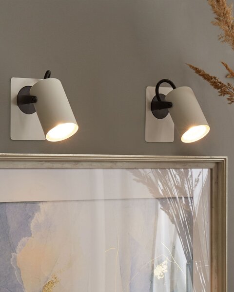 Sada 2 bodových lamp KLIP Nastavitelná Kov Bílá