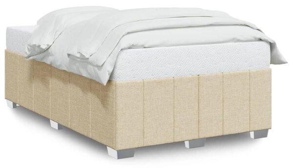 Rám postele bez matrací krémově 120x190 cm textil 3284823