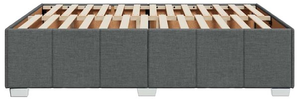 Rám postele bez matrace tmavě šedý 140 x 190 cm textil 3284833