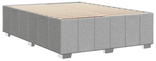 Rám postele bez matrace světle šedý 140 x 190 cm textil 3284832
