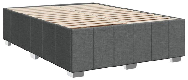 Rám postele bez matrace tmavě šedý 140 x 190 cm textil 3284833