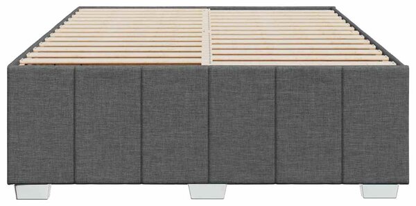 Rám postele bez matrace tmavě šedý 140 x 190 cm textil 3284833