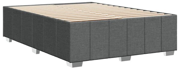 Rám postele bez matrace tmavě šedý 140 x 190 cm textil 3284833