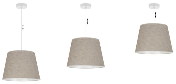 Závěsné svítidlo Jen, 1x béžové textilní stínítko, (fi 38 cm), w