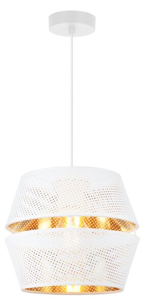 Závěsné svítidlo Asti, 1x bílé PVC stínítko, g, w