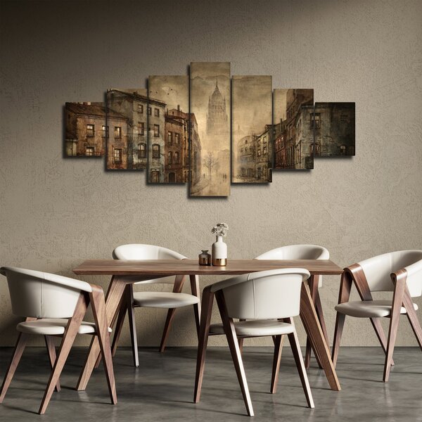 Obraz - Malba města (210x100 cm)