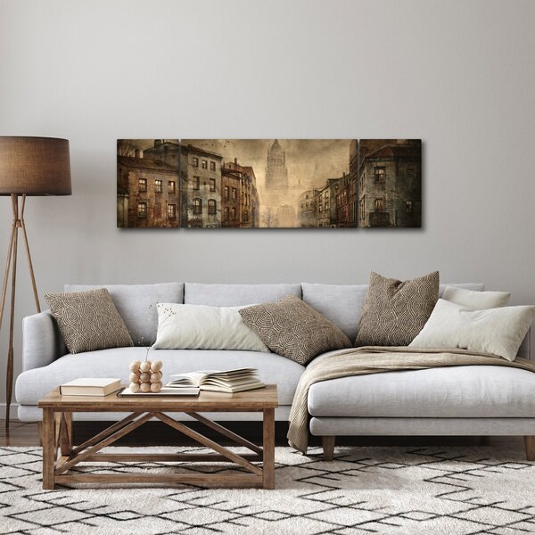 Obraz - Malba města (170x50 cm)
