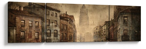Obraz - Malba města (170x50 cm)