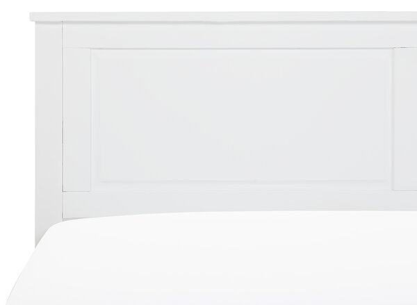 Postel Borovicové dřevo OLIVET 160 x 200 cm Bílá