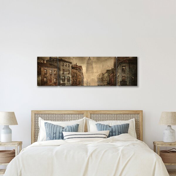Obraz - Malba města (170x50 cm)