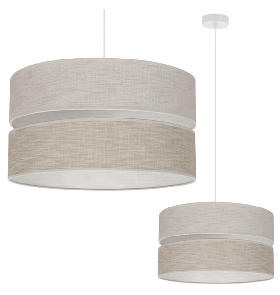 Závěsné svítidlo Jen, 1x béžové/světlobéžové textilní stínítko, (fi 40 cm), w