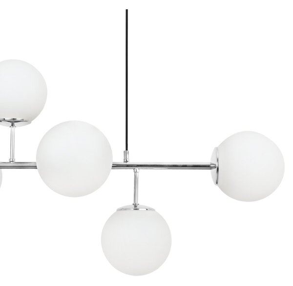 Závěsné svítidlo Florence 1, 6x bílé skleněné stínítko, CH