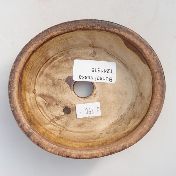 E-bonsai Keramická bonsai miska 12 x 10,5 x 3,5 cm hnědořůžová