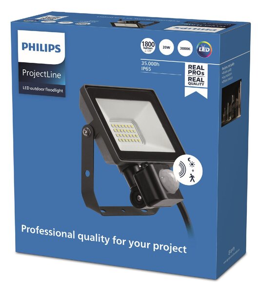 LED vodotěsný světlomet Projectline 20W 3000K Sensor