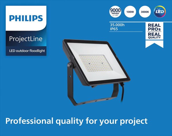 LED vodotěsný světlomet Projectline 100W 3000K
