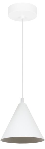 Závěsné svítidlo Soho, 1x bílé kovové stínítko, (fi 14cm)