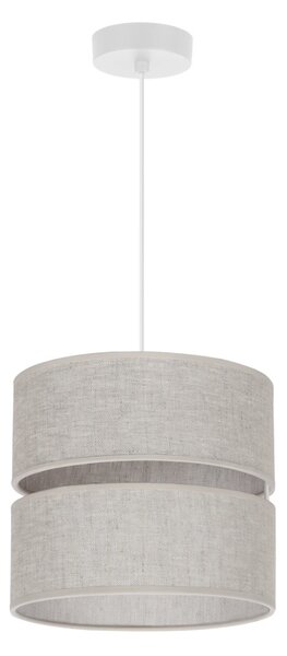 Závěsné svítidlo Jen, 1x světle béžové textilní stínítko, (fi 20 cm), w