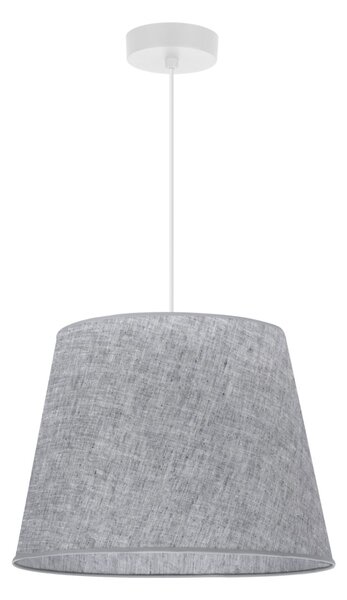 Závěsné svítidlo Len1, 1x šedé textilní stínítko, (fi 38 cm), w