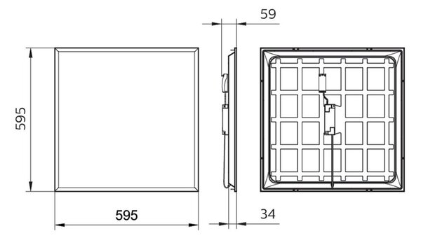 LED panel Projectline 6060 3200lm 4000K NOC