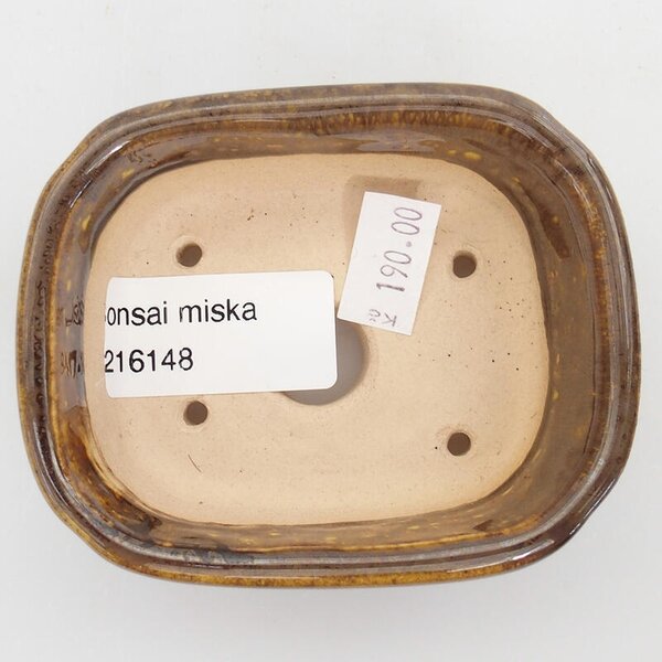 E-bonsai Keramická bonsai miska 8,5 x 7,5 x 4 cm vínová