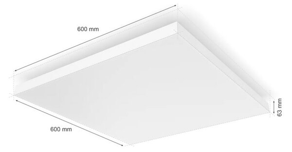 Hue Datura ceiling SQ XL stropní svítidlo LED 67W 3140-4840lm 2000–6500K IP20, bílé