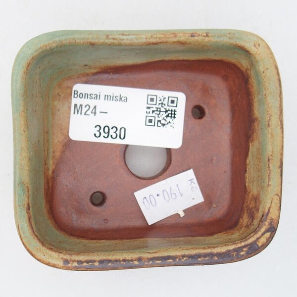 E-bonsai Keramická bonsai miska 8 x 7 x 3 cm zelená