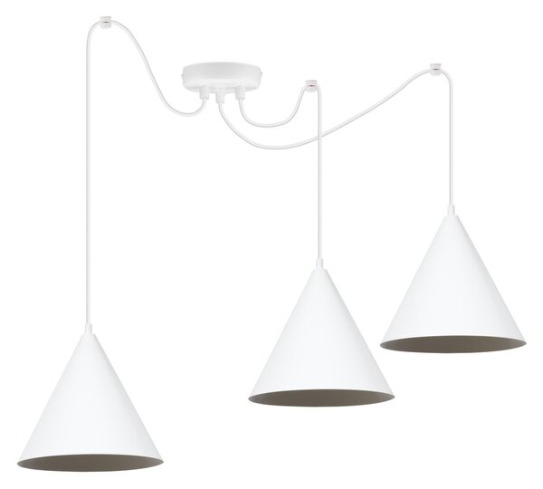 Závěsné svítidlo Soho Spider, 3x bílé kovové stínítko, (fi 25cm)