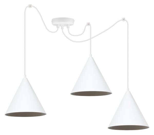 Závěsné svítidlo Soho Spider, 3x bílé kovové stínítko, (fi 25cm)