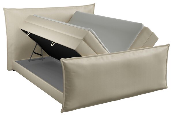 POSTEL BOXSPRING, 160/200 cm, béžová MID.YOU - Postele s úložným prostorem, Online Only