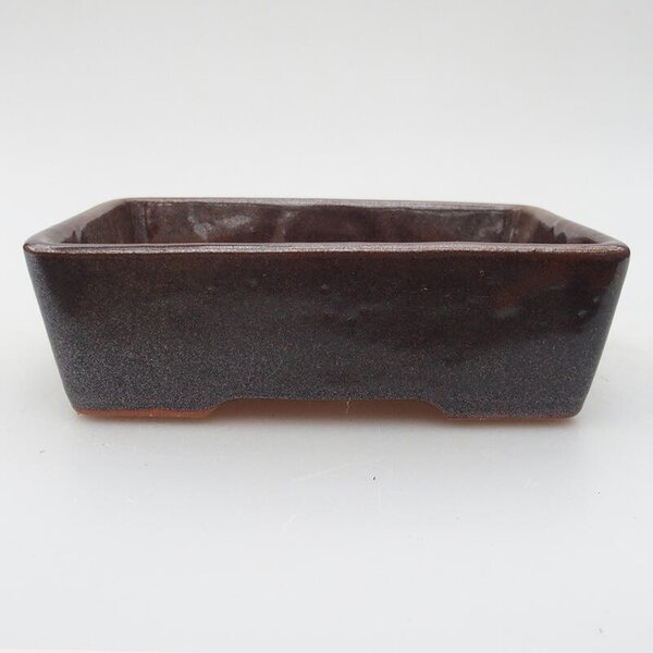 E-bonsai Keramická bonsai miska 12 x 8,5 x 3,5 cm hnědá