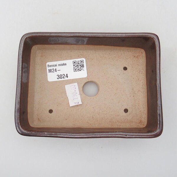 E-bonsai Keramická bonsai miska 12 x 8,5 x 3,5 cm hnědá
