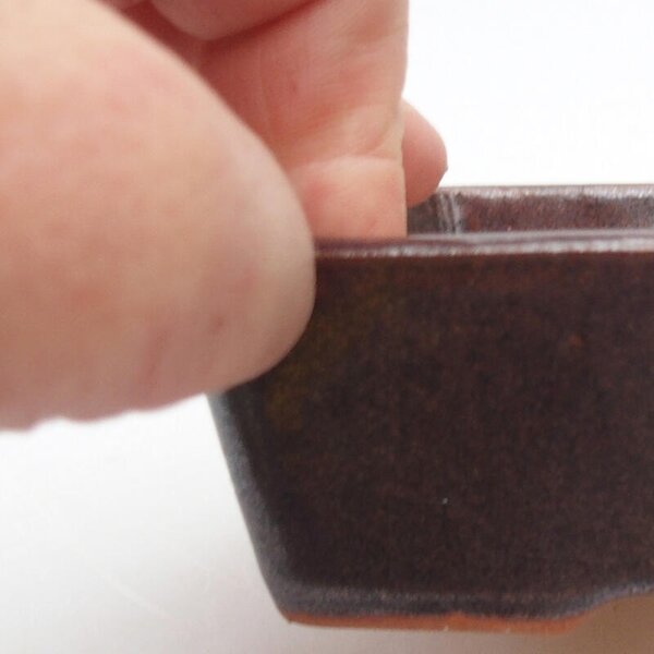 E-bonsai Keramická bonsai miska 12 x 8,5 x 3,5 cm hnědá