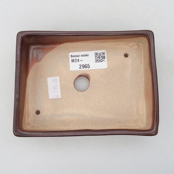 E-bonsai Keramická bonsai miska 13 x 9,5 x 3 cm hnědá