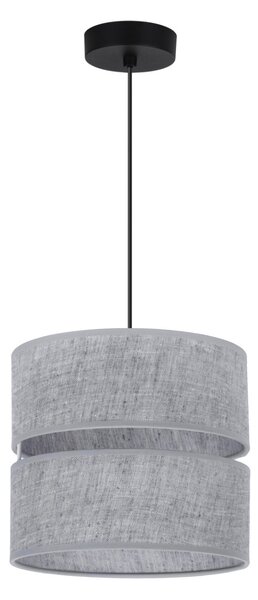 Závěsné svítidlo Jen, 1x šedé textilní stínítko, (fi 20 cm), b