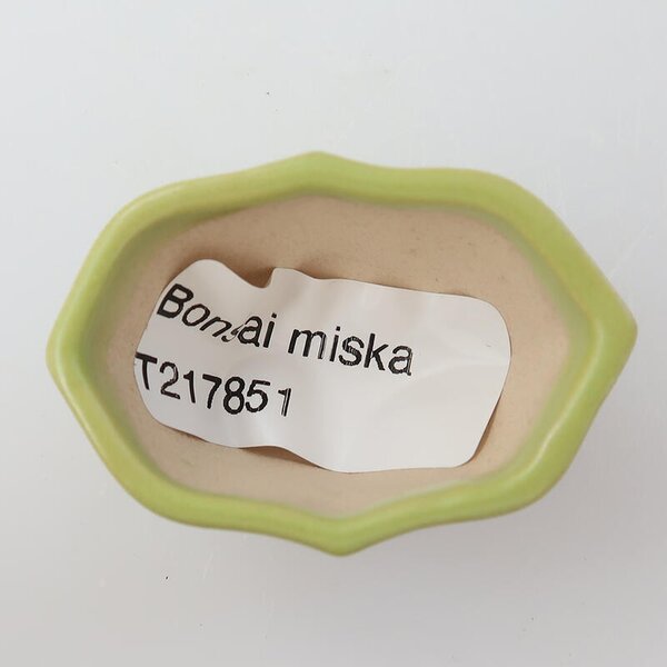E-bonsai Keramická bonsai miska 5 x 3 x 2,5 cm zelená