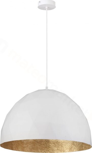 SIGMA Závěsné moderní osvětlení DIAMENT, 1xE27, 60W, 50cm, bílé, zlaté 31369