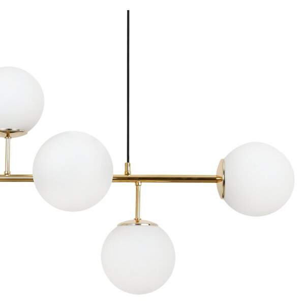 Závěsné svítidlo Florence 1, 6x bílé skleněné stínítko, G
