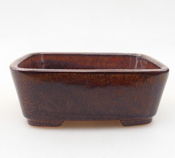 E-bonsai Keramická bonsai miska 9 x 8 x 3 cm hnědá