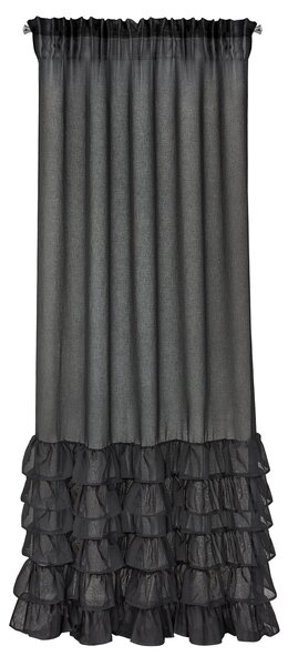 ZÁCLONA NA PÁSCE DOLLY 140X250 CM ČERNÁ