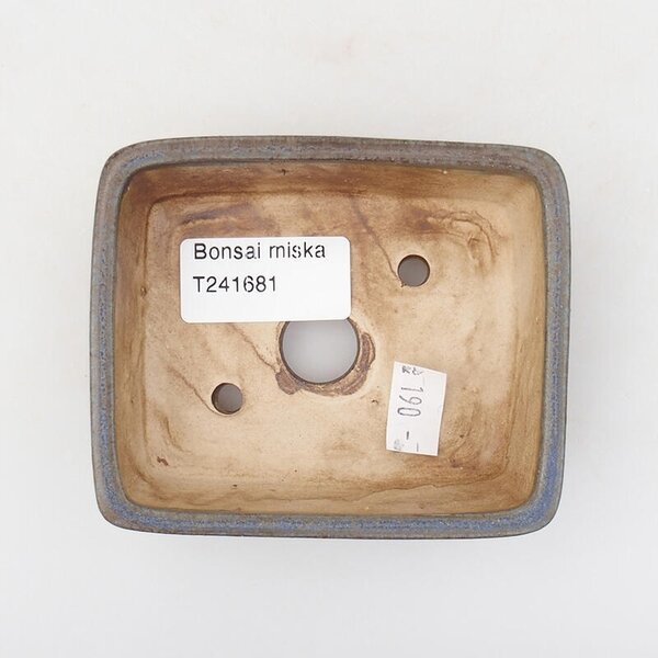E-bonsai Keramická bonsai miska 9,5 x 8 x 3,5 cm modrá