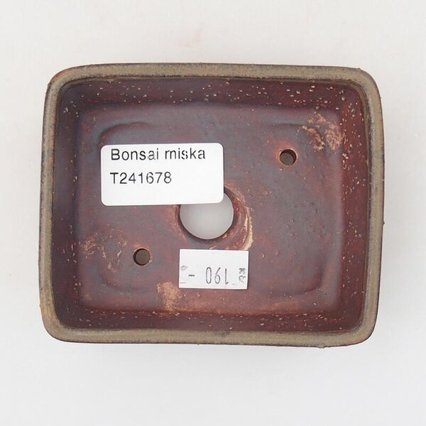 E-bonsai Keramická bonsai miska 9,5 x 8 x 3,5 cm hnědá