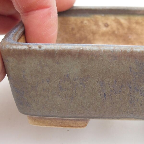 E-bonsai Keramická bonsai miska 9,5 x 8 x 3,5 cm modrá