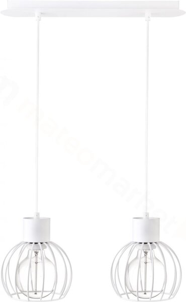 SIGMA Závěsné moderní osvětlení nad jídelní stůl LUTO, 2xE27, 60W, bílé 31166