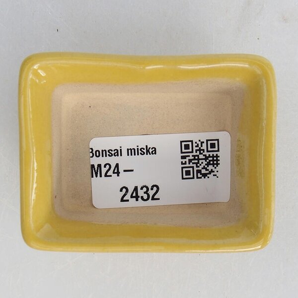 E-bonsai Mini bonsai miska 6 x 4,5 x 2,5 cm žlutá