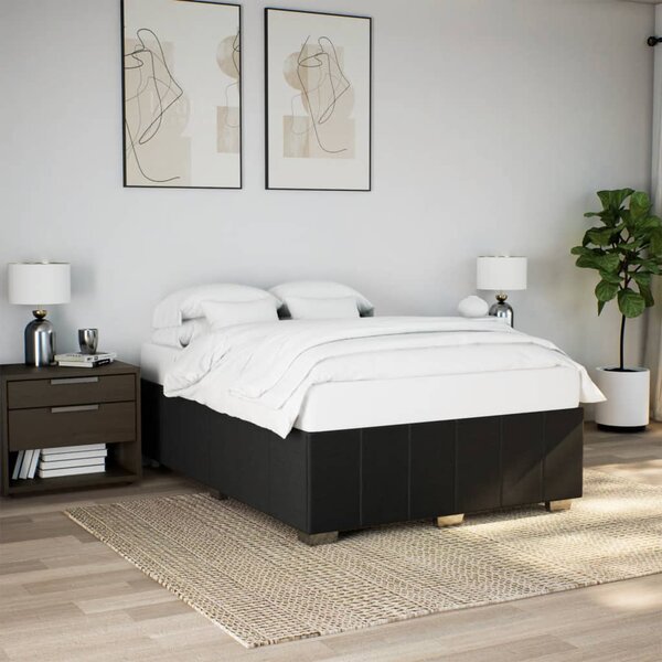 Rám postele bez matrace černý 160 x 200 cm textil 3284848